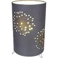 Näve 3035116 Stoff-Tischleuchte ; Farbe: Grau