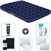 Bestway Luftmatratze - Französisches Bett - 137 x 191 x 22 cm - Blau - Im Lieferumfang enthalten Zubehör
