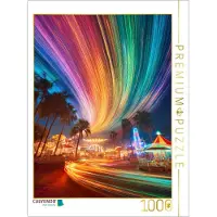 CALVENDO Puzzle Palmen, Wärme und Lichtbahnen und ein Sommer, der niemals endet | 1000 Teile Lege-Größe 64x48cm Foto-Puzzle für glückliche Stunden