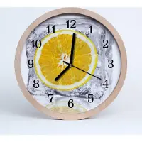 Tulup Holzuhr 30fi cm wanduhr - Eis Orange