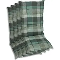 GO-DE Textil, Sesselauflage Mittellehner, 4er-Set, Farbe: grün, Maße ca.: 108 cm x 50 cm x 6 cm