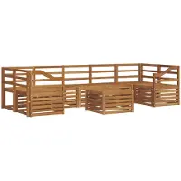 vidaXL Outdoor-Sofagarnitur 8 stk. Natur Massivholz Akazie
