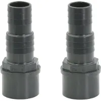 Haf 2x PVC Druckschlauchtülle mit 32mm 38mm x 50mm | Schlauchtülle x Klebestutzen | Schlauchverbinder aus grauem PVC-U | PN16 für Pool und Teich