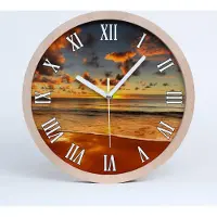 Tulup Holzuhr 25fi cm wanduhr - weiße Spitzen - Australian Strand