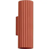 Licht-Erlebnisse Wandleuchte Aluminium 20 cm hoch Ockerrot GU10 2-flammig länglich Modern Wandlampe