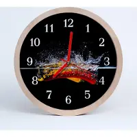 Tulup Holzuhr 20fi cm wanduhr - Chilischoten