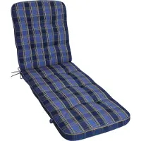 Kettler Herlag Liegenauflage Tilly 200x65x9cm Blau-Kariert Fleckschutz extra Weich