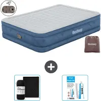 Bestway Luftmatratze - 2-Personen - 152 x 203 x 46 cm - Grau - Inklusive Zubehör