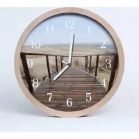 Tulup Holzuhr 30fi cm wanduhr - Pier Beach Beach