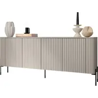 Mirjan 24 Türkommode Vera 190, Stilvoll Wohnzimmer, Kommode mit vier Drehtüren (Farbe: Cashmere)