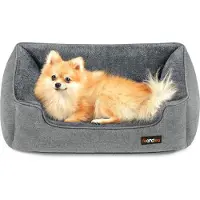 Famanu Hundebett Abnehmbare Hülle Grau - Hundematte 70 x 55 x 21 cm