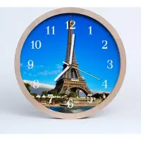 Tulup Holzuhr 20fi cm wanduhr - Eiffel Tower City