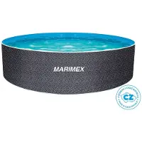 Marimex Aufstellpool Stahlwandpool Orlando Pool 3,05 x 0,91 m RATTAN mit Skimmer