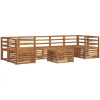 vidaXL Outdoor-Sofagarnitur 8 stk. Natur Massivholz Akazie