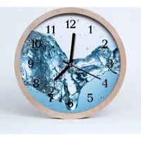 Tulup Holzuhr 30fi cm wanduhr - Wasser Natura