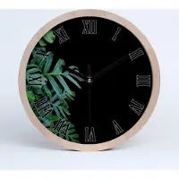 Tulup Holzuhr 25fi cm wanduhr - schwarze Spitzen - Monster-