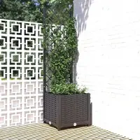 Prolenta Maison Exclusive - Garten-Pflanzgefäß mit Spalier Schwarz 40 x 40 x 136 cm PP