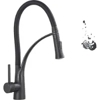 OEM Küchenspülenarmatur, Einhebel, Aufsatzmontage, matte schwarz