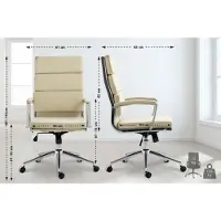 CLP Bürostuhl Cleveland Stoff creme