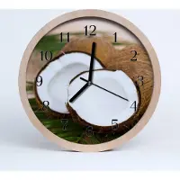 Tulup Holzuhr 20fi cm wanduhr - Kokosnüsse