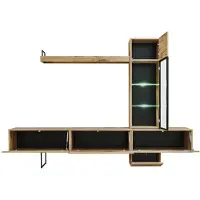 AEA Wohnwand Designer Wohnzimmer Set Lowboard Wandregal TV-Ständer Möbel