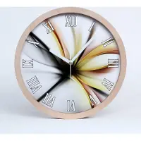 Tulup Holzuhr 20fi cm wanduhr - weiße Spitzen - zusammenfassung Blume