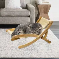 Markenlos Katzen Sisal Stuhl, Verstellbares Kratzbrett Bett Für Katzen, Klappbare Möbel Für Haustiere Platzsparendes Bett Für Reise Tierarzt Wohnzimmer Balkon Outdoor Raum