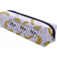 Ferocity Mäppchen Federtasche Schlamperbox Federmäppchen Schüleretui Stiftemappe Banane Weiß Banana Chemistry [008]