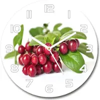Tulup Wanduhr aus Glas 30fi Glasbild Glasuhr Gehärtetes Glas - weisse-zeiger - Cowberry
