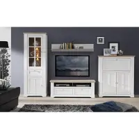 Möbelando Wohnwand Schrankwand TV-Wand Wohnzimmerwand Anbauwand Mediawand "Indianapolis I"