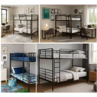 Teico Etagenbett Hochbett Jugendbett Doppelstockbett Kinderbett Gästebett Metall 200x100x150