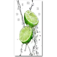 Tulup Wanduhr aus Glas – 30x60 cm - Glasbild - Glasuhr - Gehärtetes Glas -Kalk