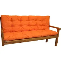 Rattani Bankauflage Kissen / Polster für Gartenbank / Bankkissen 120 cm orange