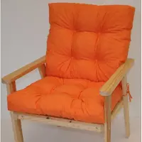 Rattani Polster für Gartenstuhl , Liegestuhl , Schaukelstuhl Nordic , Niedriglehner Auflage , Gr. 100 x 55 cm , Colore Arancione (orange)