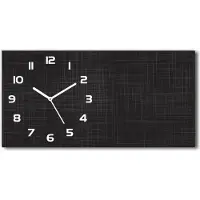 Tulup Wanduhr aus Glas – 60x30 cm - Glasbild - Glasuhr - Gehärtetes Glas - weisse-zeiger - Linien und Kreise