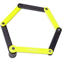 Fischer Fahrrad Fischer Faltschloss ca. 85cm Schwarz-Neongelb