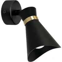 Licht-Erlebnisse Spot Lampe Wand verstellbar in Schwarz Gold E14 Modern Wandleuchte