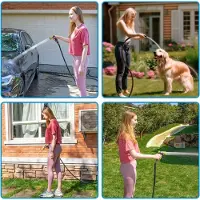 Markenlos Gartenschlauch 50 m Schlauchrohr Garten Durchmesser 13 mm 4 Lagen 25 bar sehr belastbar tragbar außen Kompressor Schlauchkabel flexibel robust riembaar Knickschutz schwarz-orange Gartenschlauch
