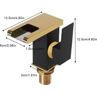 StarTech.com LED Wasserfall-Waschtischarmatur - Einhebelarmatur - Temperaturgesteuerte LED 3 Farben - Edelstahl - Waschtischmontage - Niedrige Bauhöhe - Schwarz