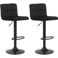 CLP 2er Set Barhocker Feni Samt schwarz