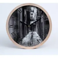 Tulup Holzuhr 25fi cm wanduhr - schwarze Spitzen - Barcelona, Spanien