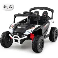 Goplus Elektroauto für Kinder, Elektrofahrzeug 12V, mit Musik, Hupe, Scheinwerfer, Fernbedienung & Pedal, Kinderfahrzeug für Kinder ab 3 Jahren