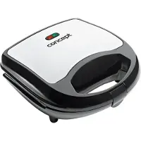 Concept Hausgeräte sv3031 Sandwich-Toaster mit viereckigen Platten, 700 W, edelstahl / schwarz