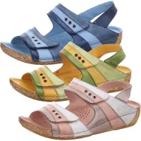 Gemini 032003-02 Damen Sandalen Sandaletten Slingback, Größe:39 EU, Farbe:Grau