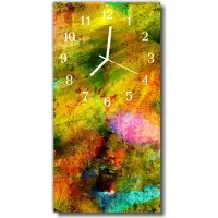 Tulup Glasuhr Wanduhr Küchenuhr Echt-Glas 30x60 Chaos Mehrfarbig