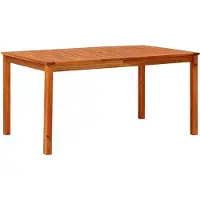 Markenlos Gartentisch aus Akazienholz 150x90x74 cm wetterfest