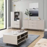 Lomadox Wohnmöbel Set Kaschmir NADOR-132 modern 3-teilig