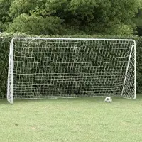 Prolenta Maison Exclusive - Fußballtor mit Netz Weiß 366x122x182 cm Stahl