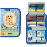 Herlitz Federtasche "Pretty Pets" / Federmappe / Schüleretui / 19teilig / Hund