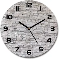 Tulup Wanduhr aus Glas 30fi Glasbild Glasuhr Gehärtetes Glas - schwarze-zeiger - A stone wall